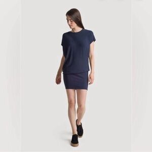 Kit and Ace Drape Wave Dark Blue Dress